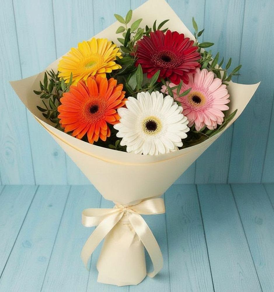 Букет цветов из: Герберы в Бешпагире