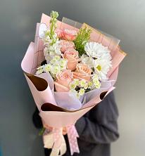 Букет цветов из:  Хризантемы и Розы в Бешпагире