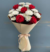 Букет цветов из:  Розы и Хризантемы в Бешпагире