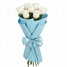 Букет 7 белых роз Проуд в Бешпагире