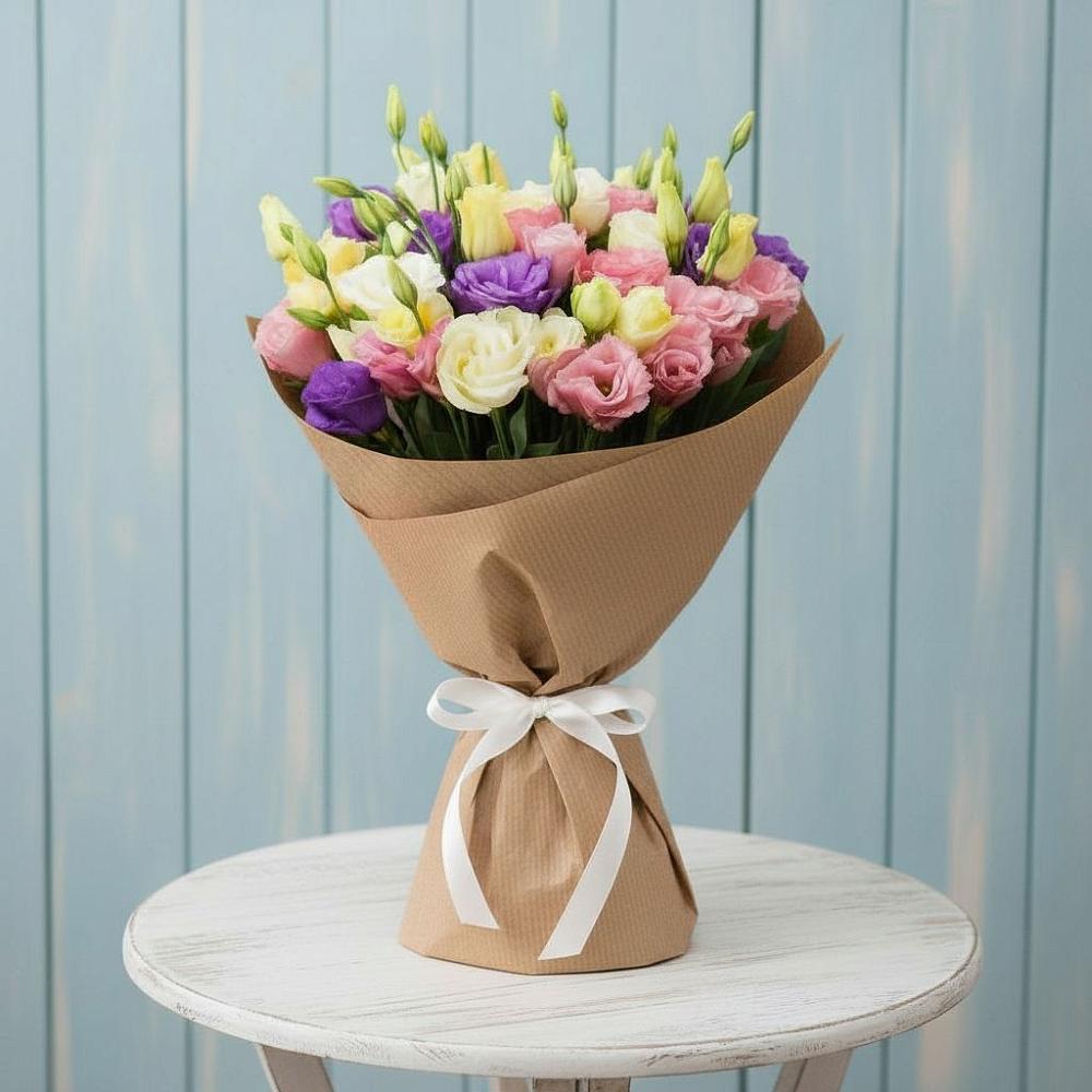 Букет цветов из: Лизиантусы в Бешпагире