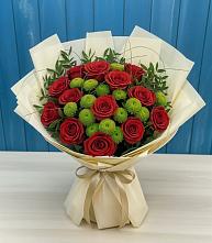 Букет цветов из:  Розы и Хризантемы в Бешпагире