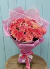 Букет 15 Розовых роз Равель в Бешпагире