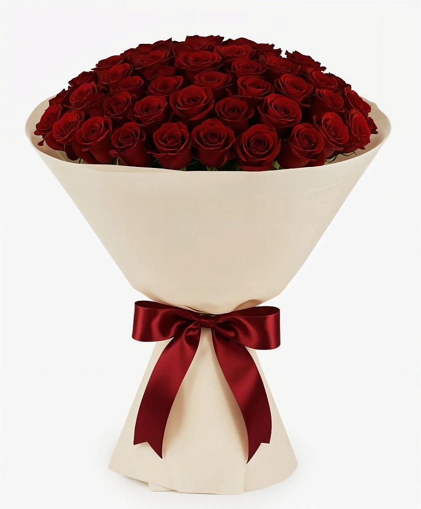 Букет 101 Бордовая роза Блэк Бакарра в Бешпагире